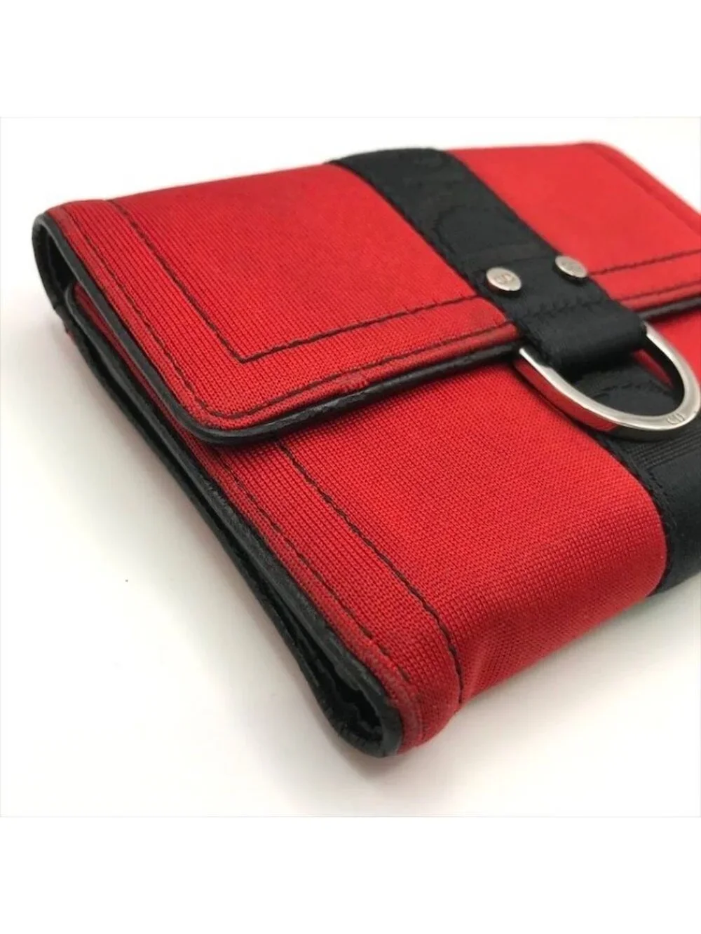 Dior Hardcore Trifold Canvas Leather Compact Wallet